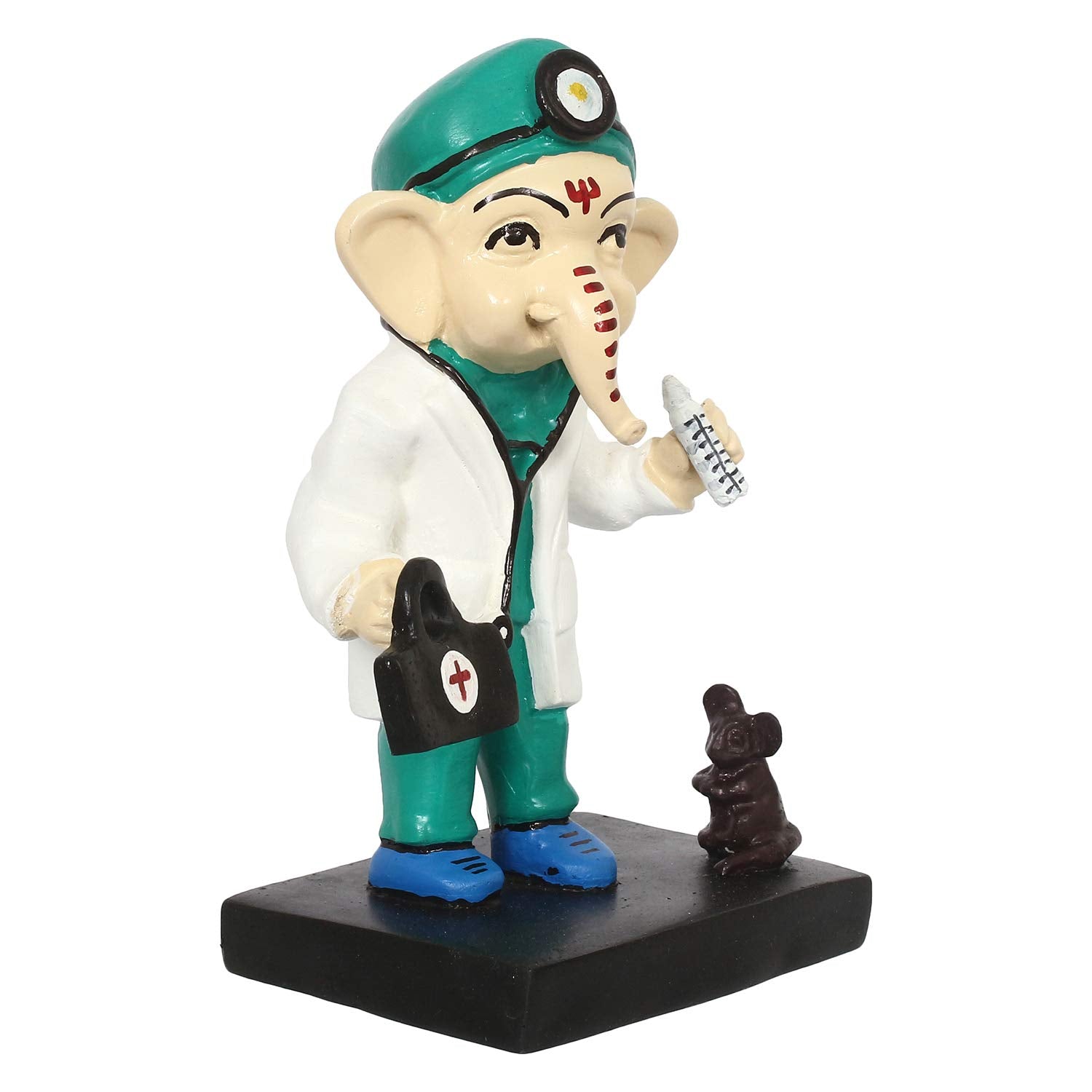 Ecraftindia Decorative Lord Ganesha Idol In Doctor Avatar