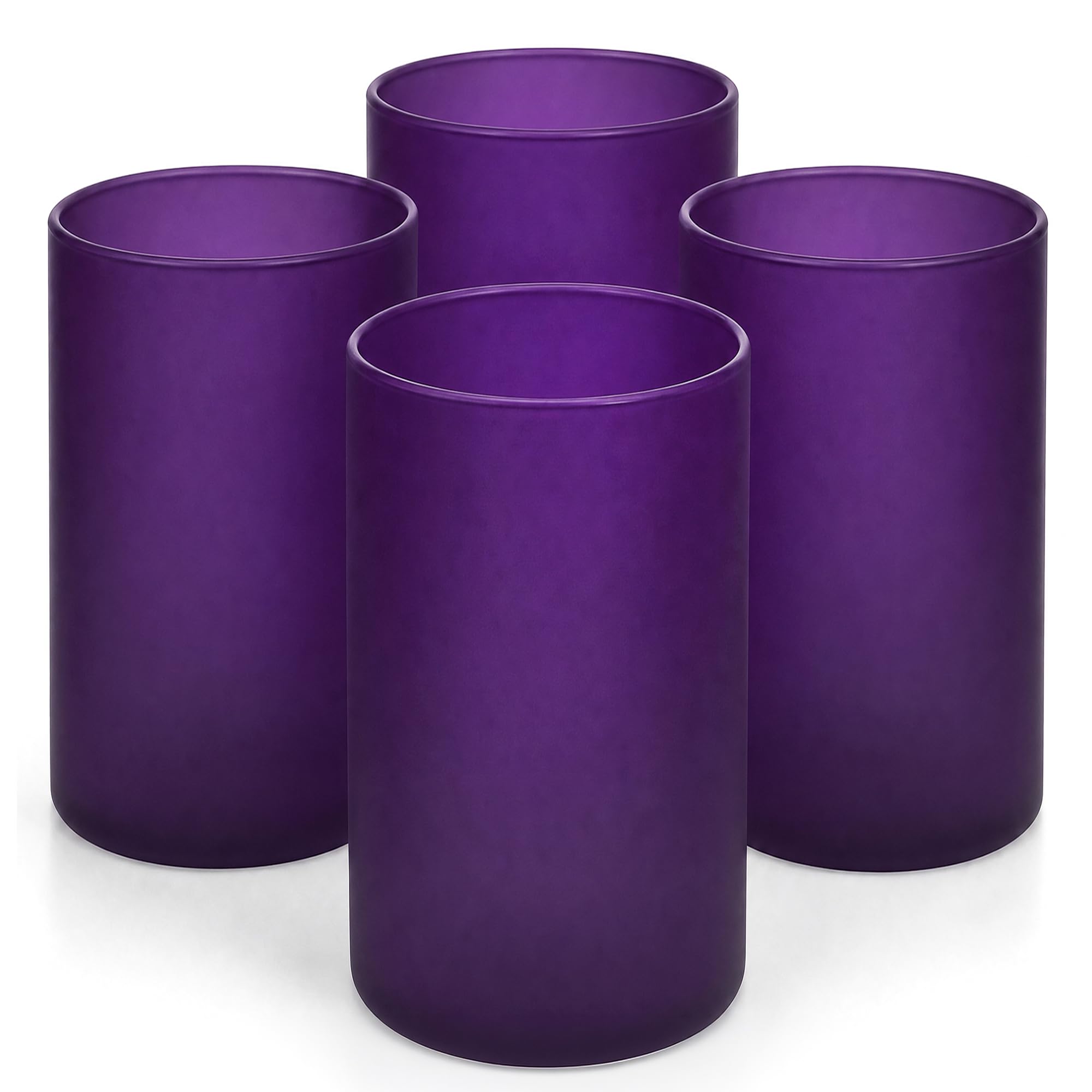 Bentley Drinkware Set of 4 20oz Durable SAN Plastic Tumblers, Plum