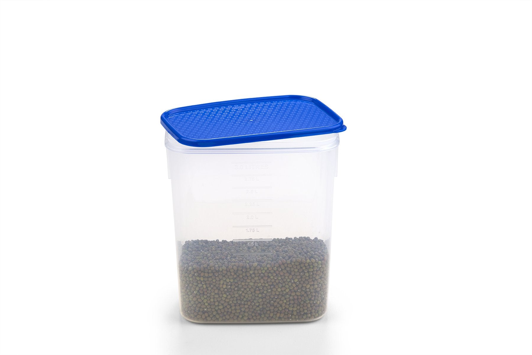 Dcor Freshetarian Square Shaped,Bpa Free And Air Tight Container Cereal Server 3L Blue