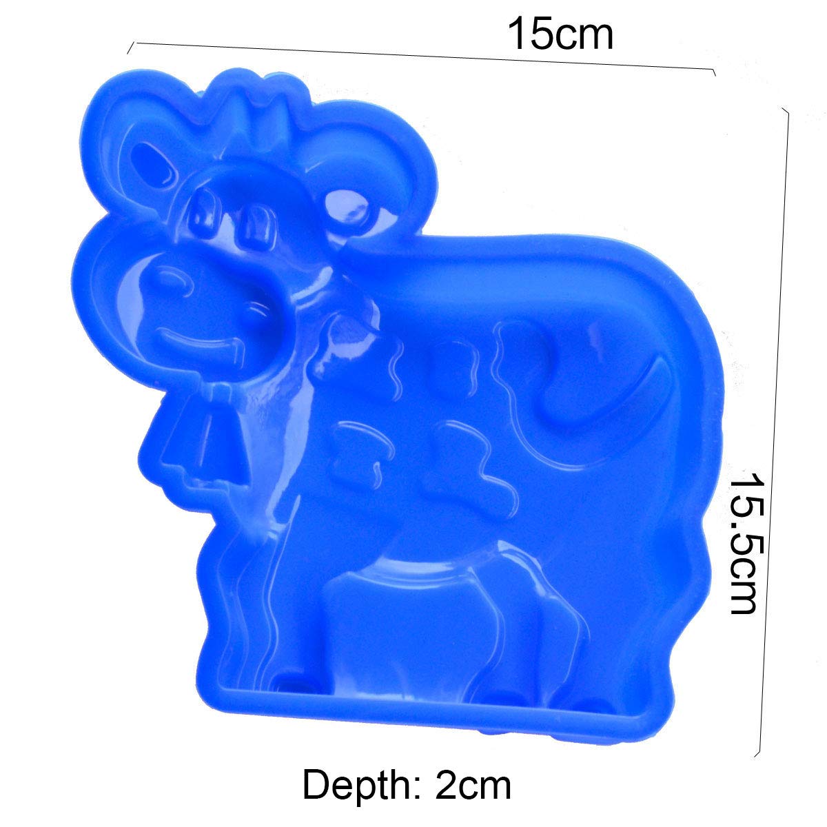 HiParty Mini Cow Cake Molds - 3Pcs Silicone Baking Pan Set, Random Color, Perfect for Muffins and Brownies