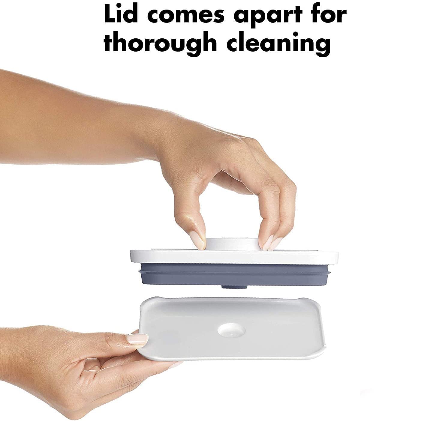 Oxo Goodgrips Pop Container - Airtight Food Storage - 1.7 Qt Rectangle (Set Of 4) For Coffee And More