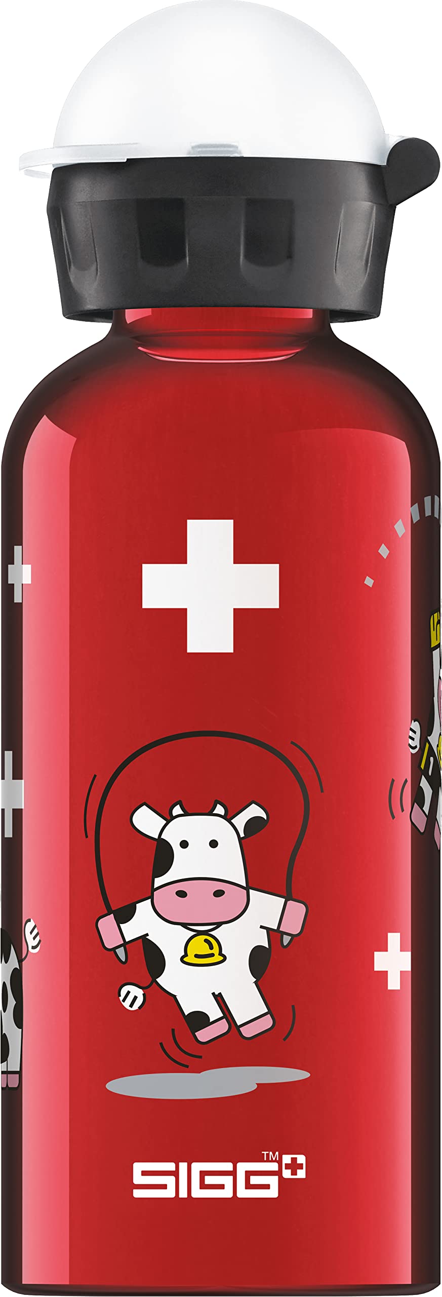 Sigg - Kids Water Bottle - Funny Cows - Leakproof - Lightweight - Bpa Free - Aluminum - 13 Oz