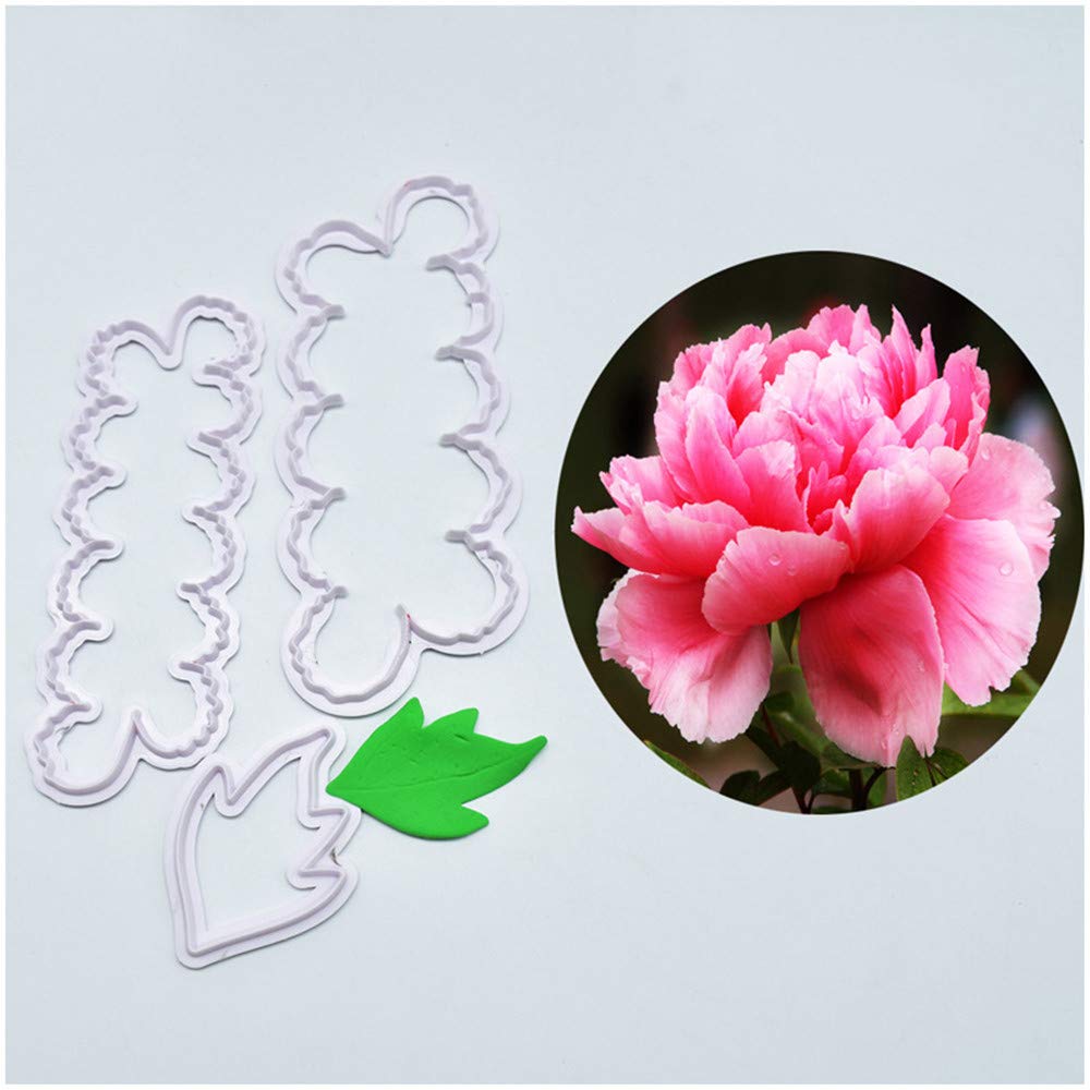 Fondant Icing Tool, 9Pcs Roses Carnations Peony 3D Petal Cake Cutter Flower Diy Baking Accessories