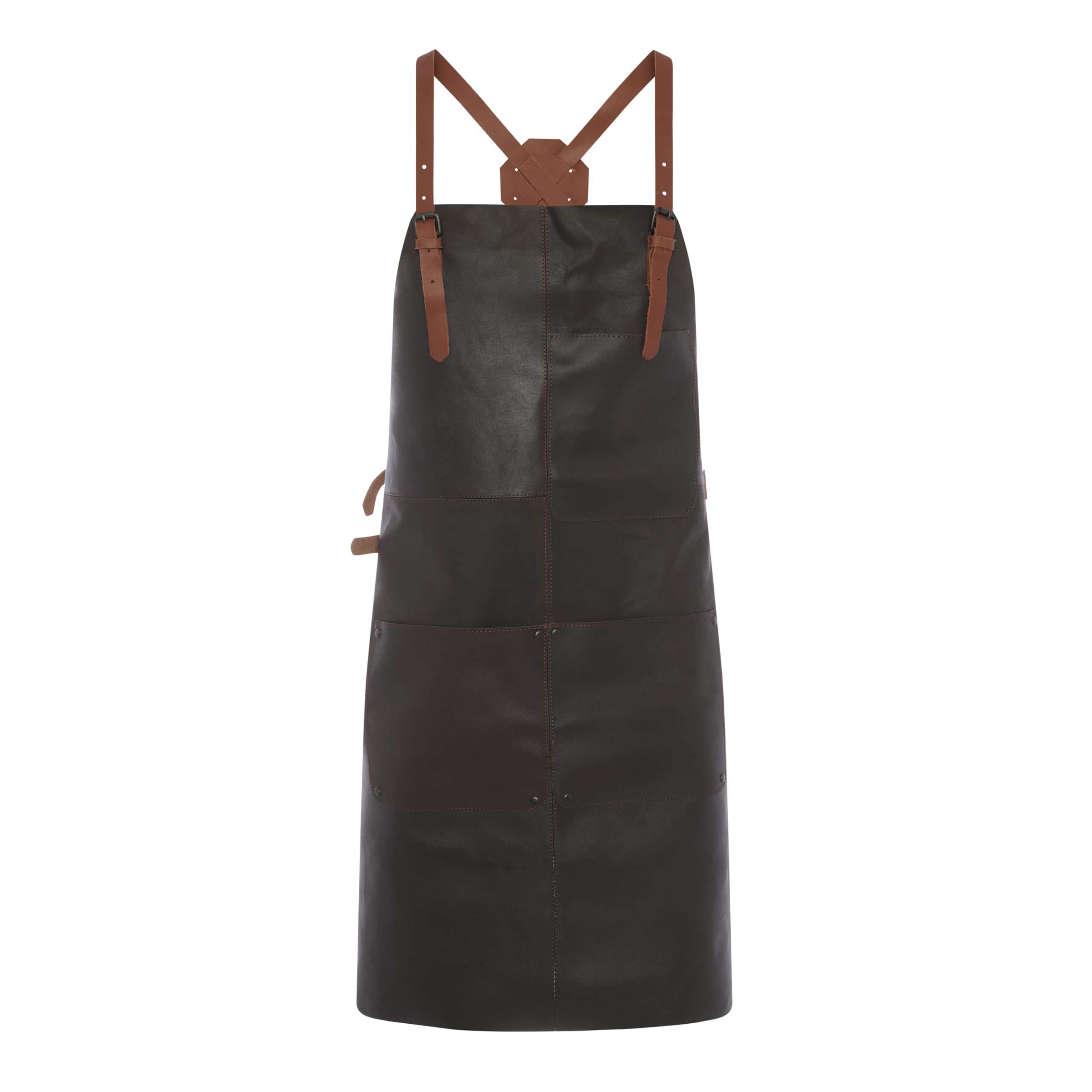 Theodore Leather Apron With Crossback Comfort Design  Great As Woodworking Workshop Apron Or As A Bbq Cooking Apron. Designed W