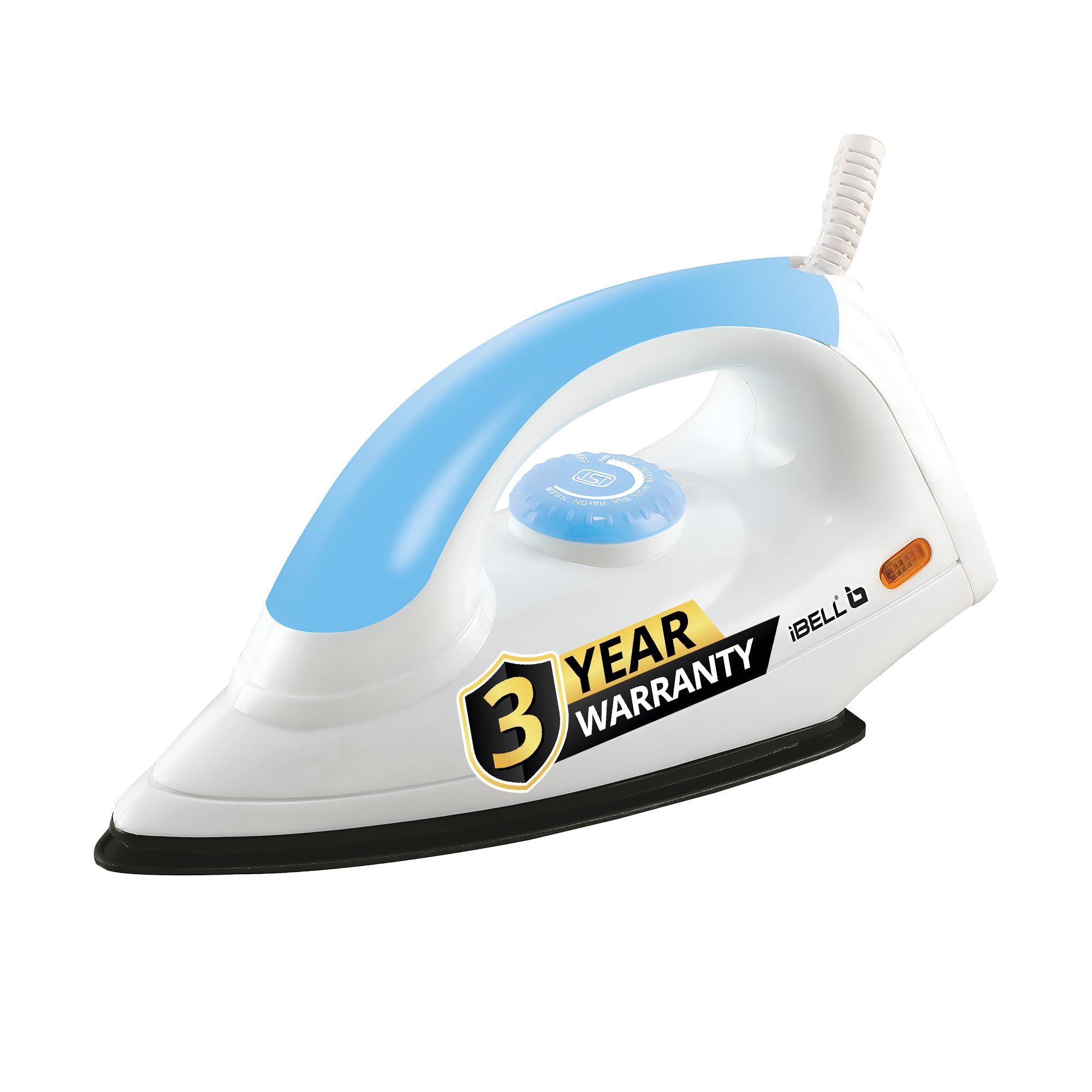 Ibell Magic 1000 Watts Dry Iron For Clothes With 3 Years Warranty, NonStick Soleplate, Adjustable Temperature Control, Shock Pr