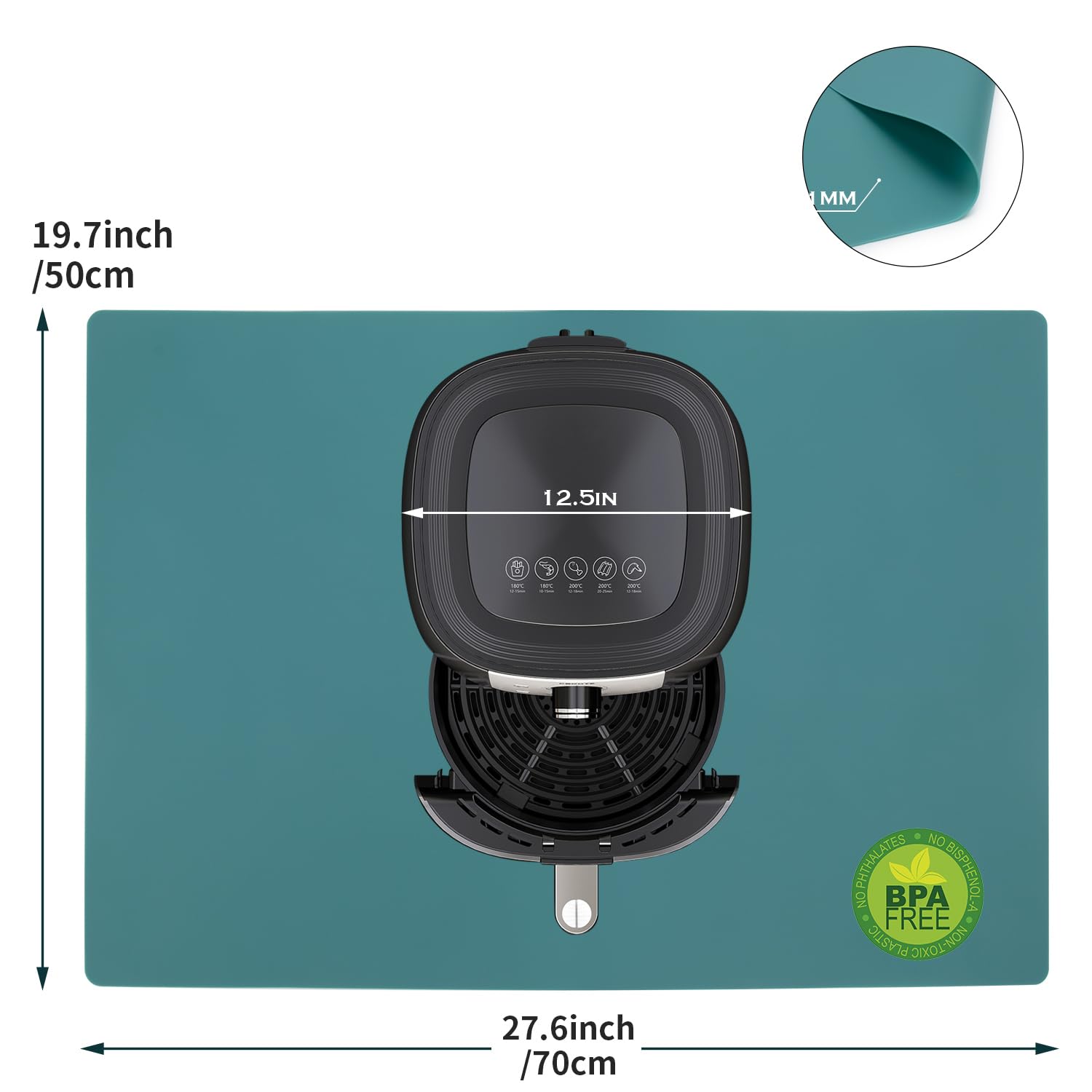 Extra Large Silicone Countertop Mat, Silicone Table Mat Kitchen Counter Protector Nonslip Heat Resistant Silicone Desk Mat For C