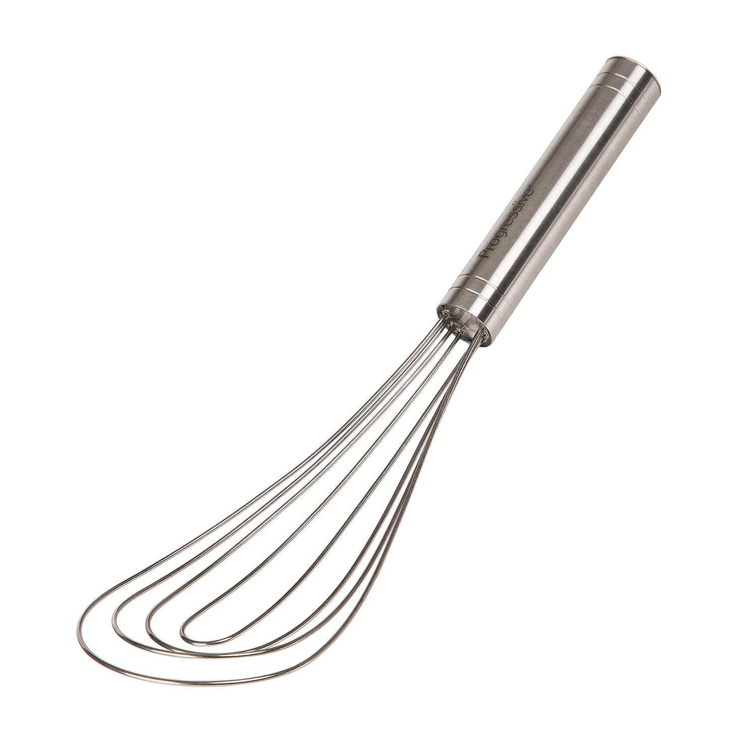 Prepworks by Progressive 10'' Flat Whisk  Handheld Steel Wire Whisk Perfect for Whisking  Flat Roux Whisk  Gravy Stirring  BPA Free  Dishwasher Safe