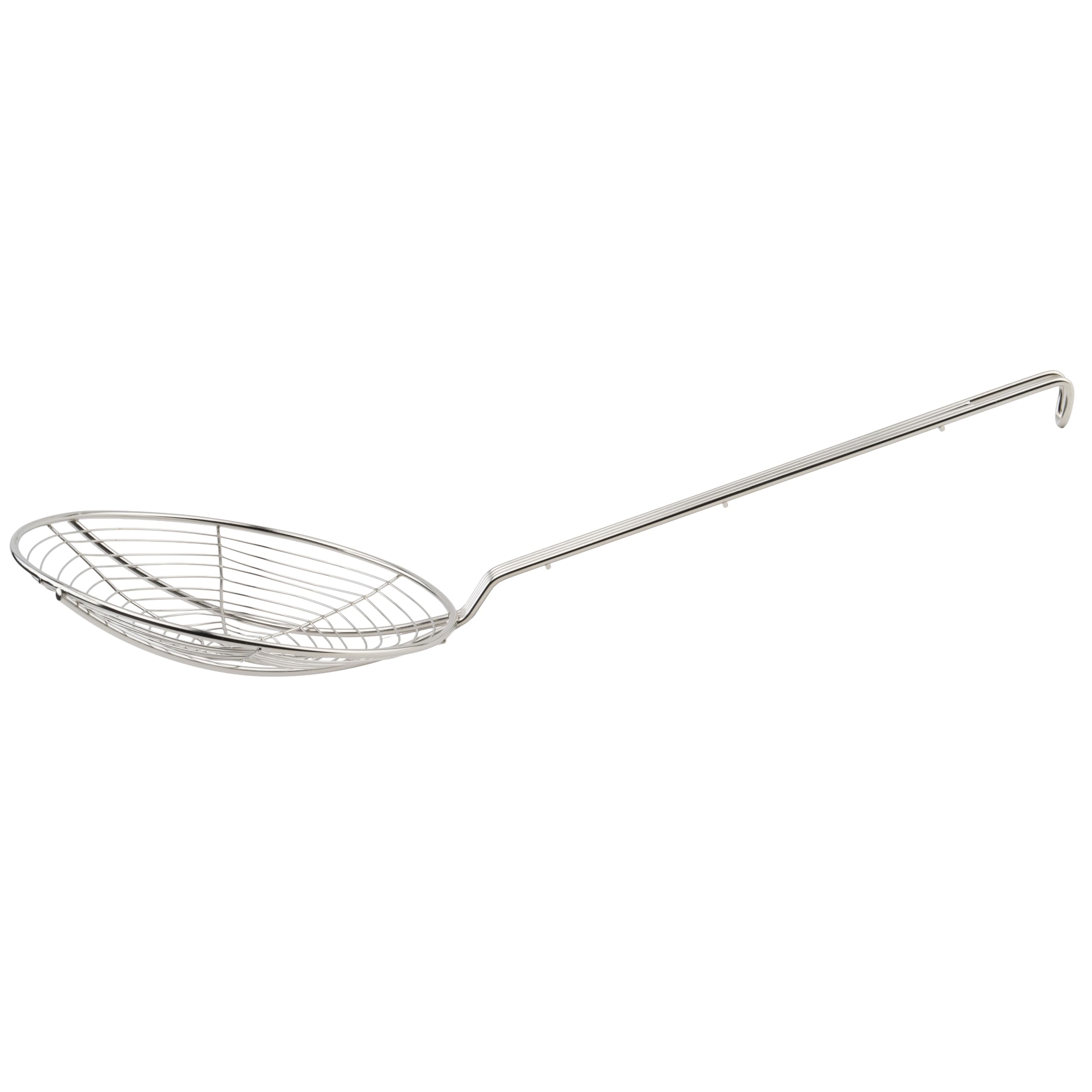 Winco Round Spiral Skimmer, 9-Inch, Nickel