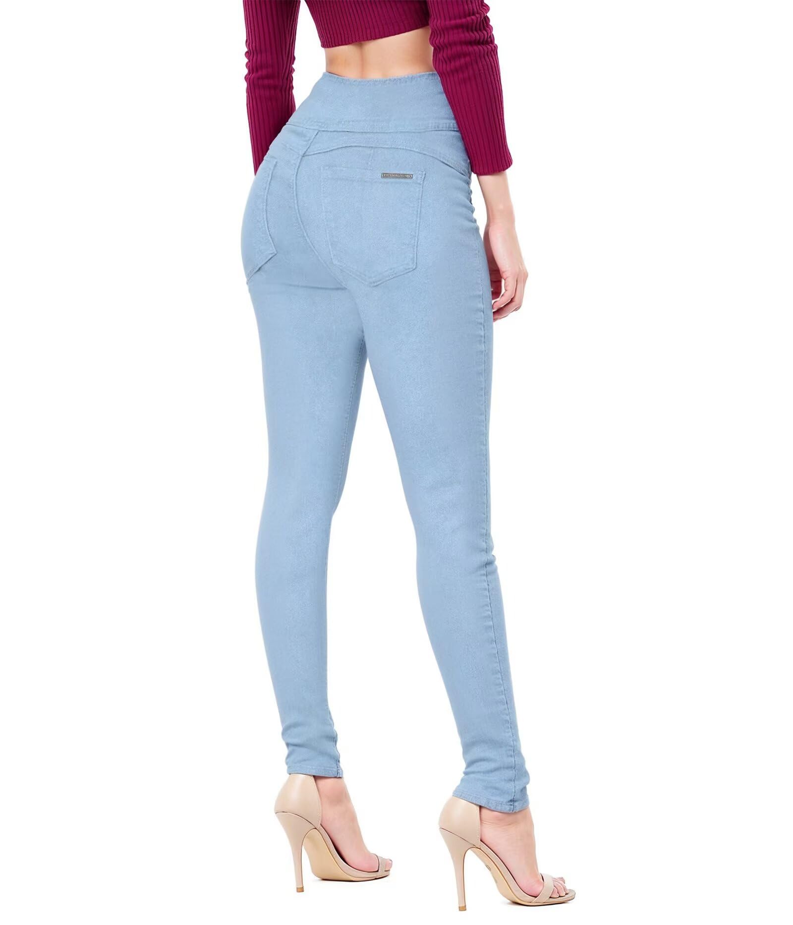 Womens Butt Lift V3 Super Comfy Stretch Denim Jeans P45071Sk Light Wash 7