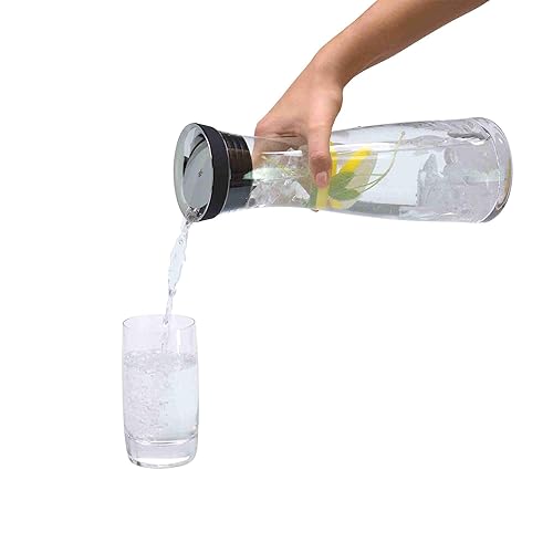 WMF Basic Water Decanter 1L Height 29 cm close-Up Stopper glass cromarganA Stainless Steel Silver