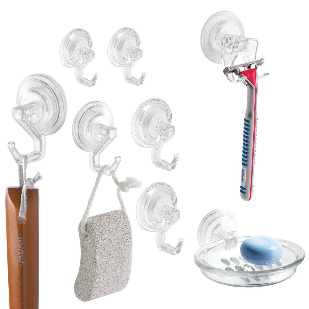 Interdesign Power Lock Soap Dish 2.5 In. H X 5 In. W X 5.5 In. L Clear Plastic