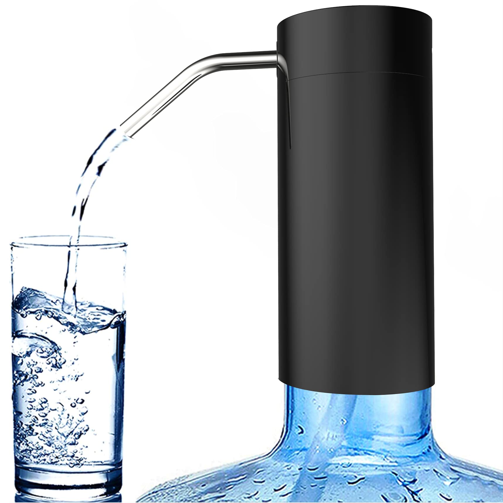 Water Bottle Dispenser Pump, MagicPro Electric Automatic USB Charging 5 Gallon Portable Water Dispenser, Fits Most 2-6 Gallon Wa