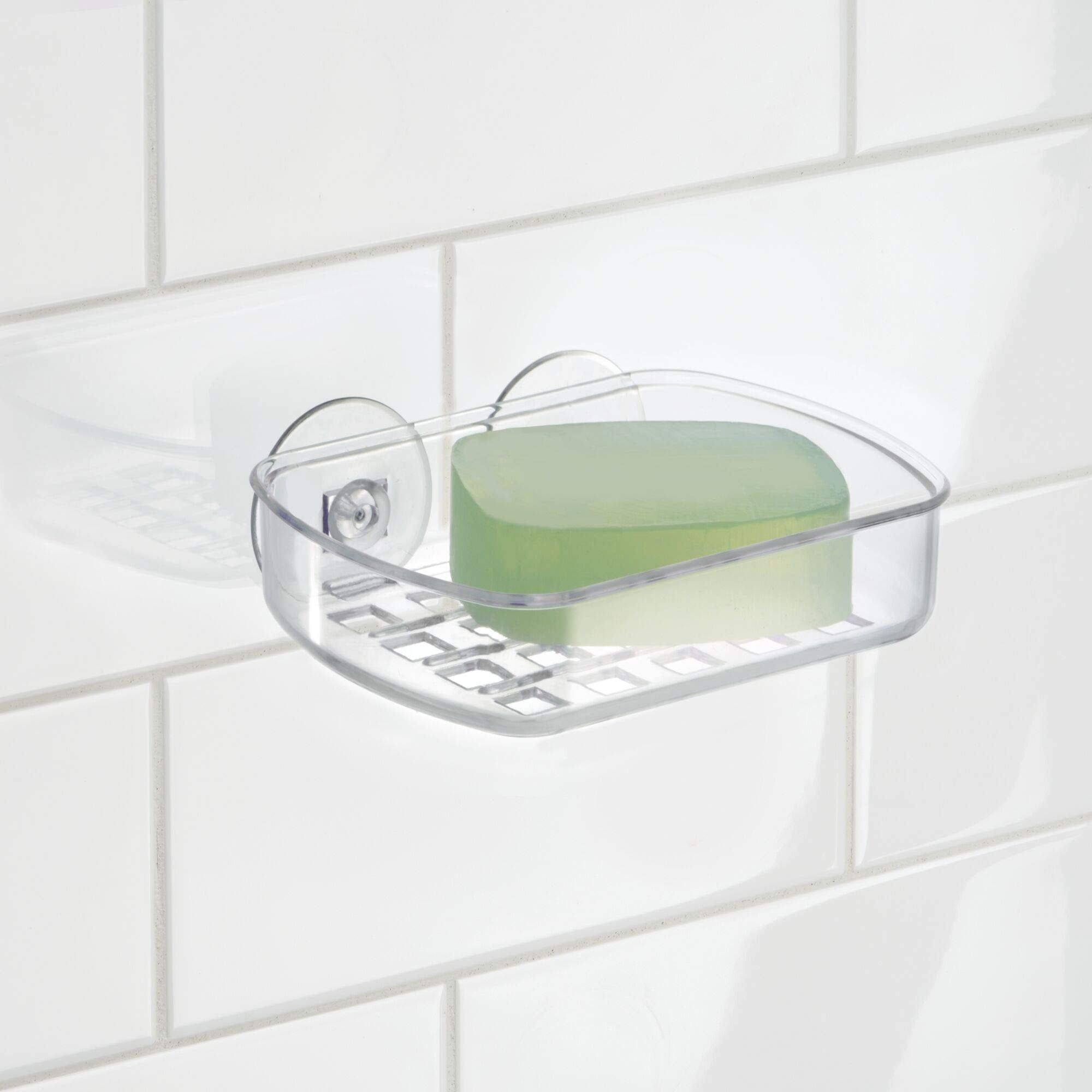 iDesign BPA-Free Plastic Suction Bar Soap Dish - 525 x 4 x 2  clear 19600