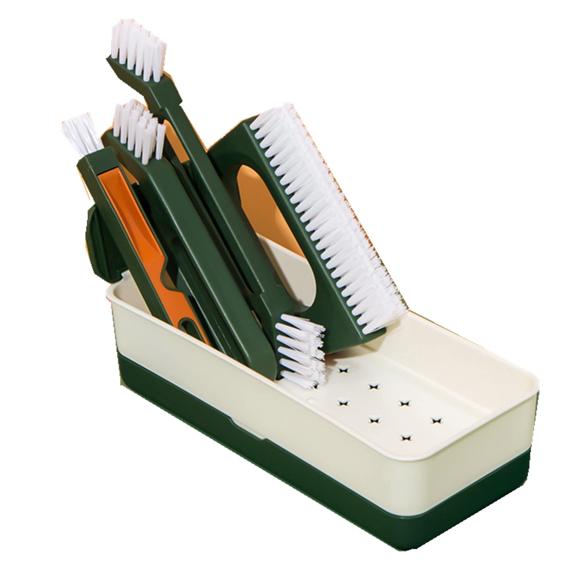4 Pcs Hand-Held Groove Gap Cleaning Tools, Window Door Sliding Track Cleaning Brush + Dustpan Cleaning Brushes, Home Kitchen Cle
