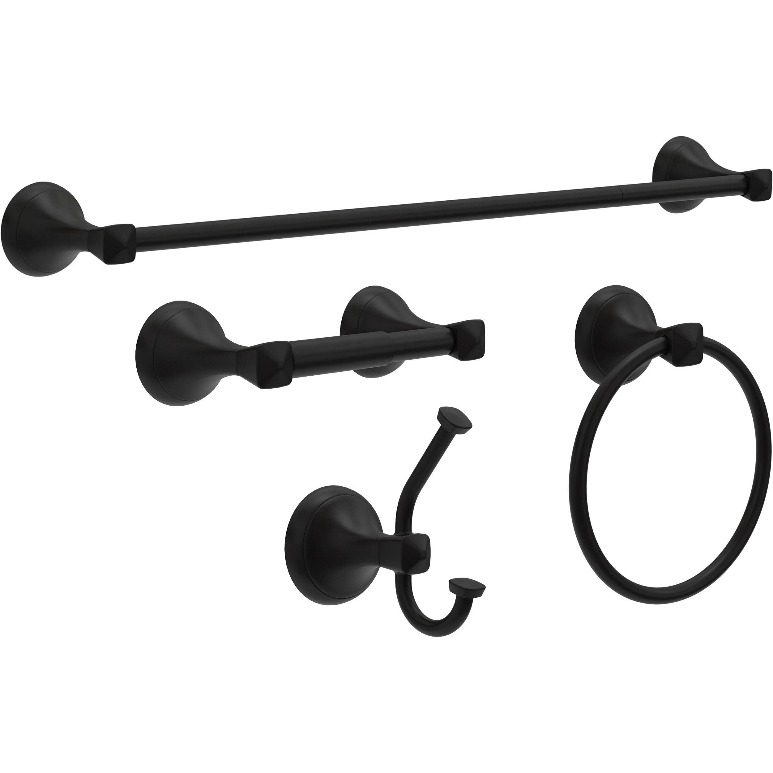 Delta Esa50-Mb Esato Wall Mount Spring-Loaded Toilet Paper Holder Bath Hardware Accessory In Matte Black