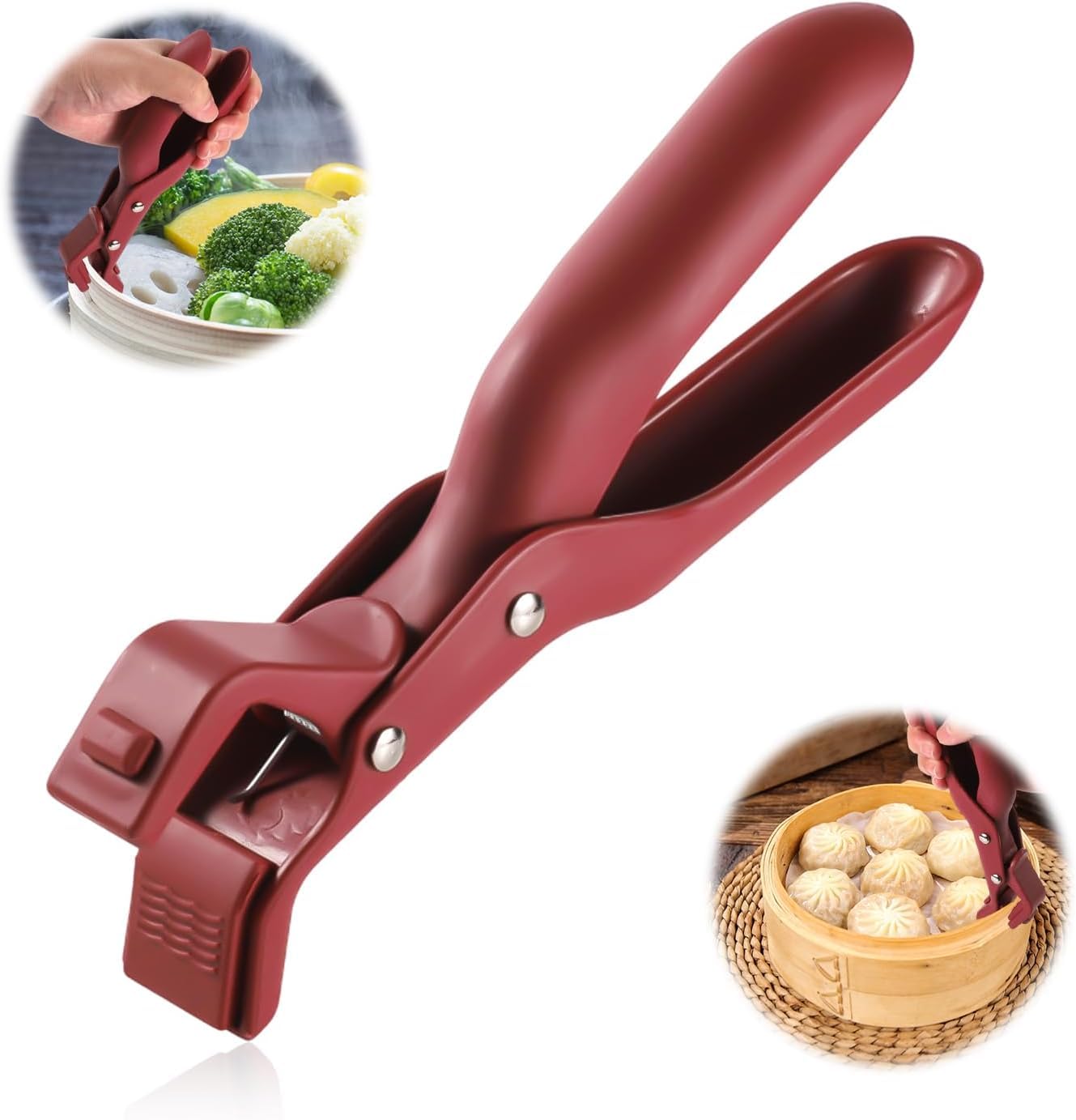 Tupermar MultiPurpose AntiScald Bowl Holder Clip, Kitchen Silicone AntiScalding NonSlip Clip, Silicone Clip Against Scalding