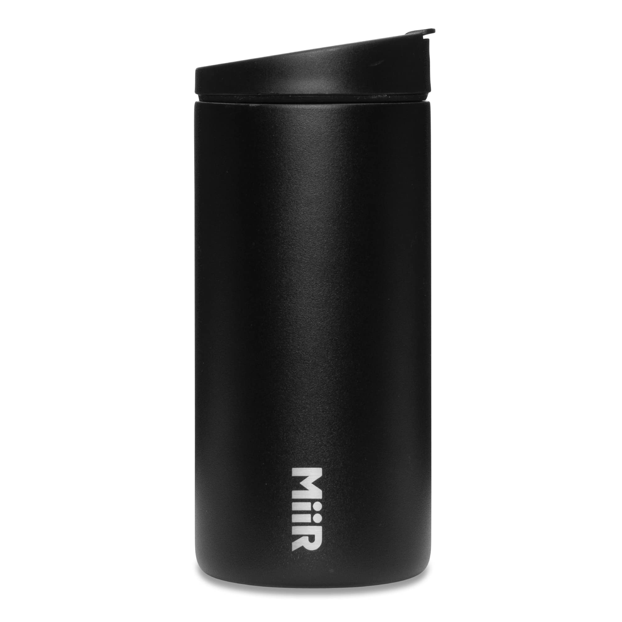 MiiR, Flip Traveler, Double-Wall Vacuum Insulated with Leakproof Lid, BPA-Free Stainless Steel Construction, Black, 12 Fluid Oun