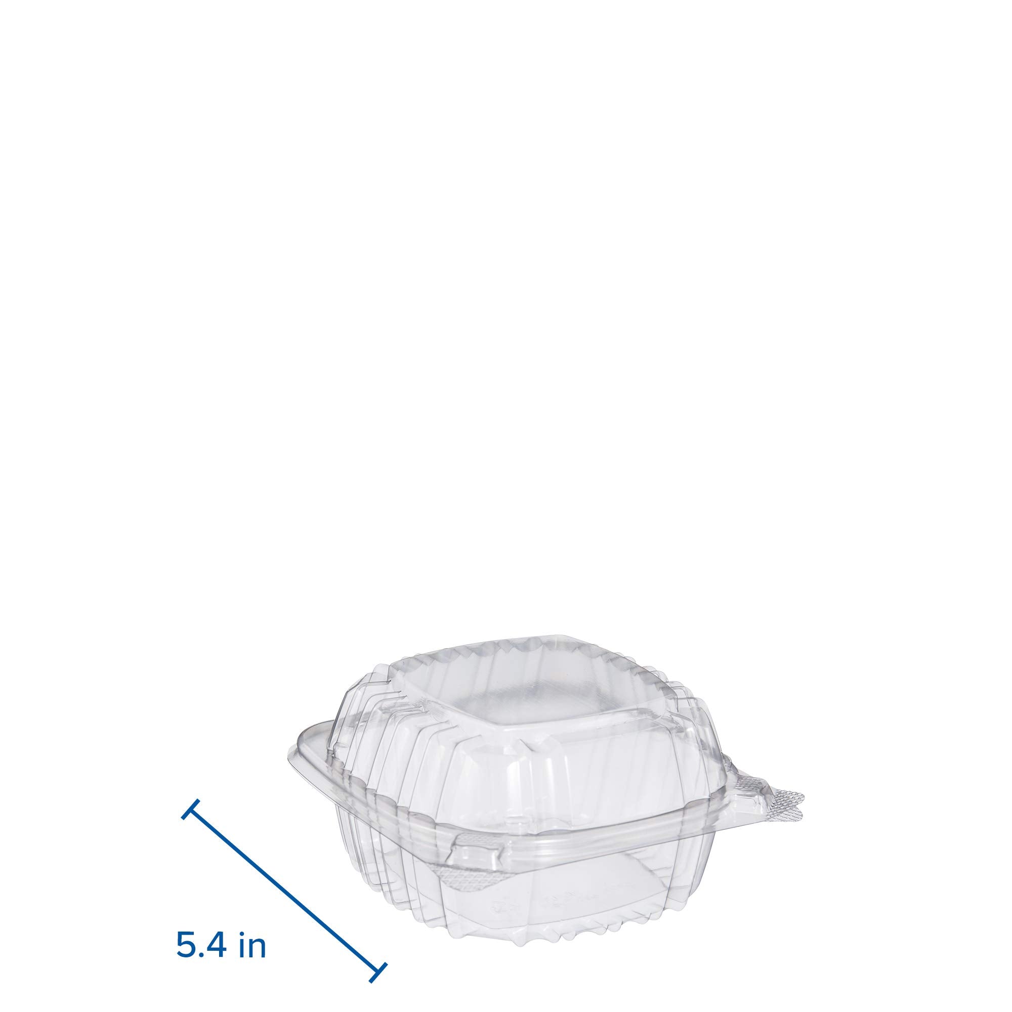 Dart C53Pst1 Ops 5 In Clear Hinged Container, 5.3 X 5.4 In (Case Of 500)