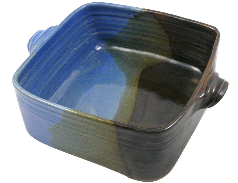 American Made Stoneware Pottery 3Quart Square Casserole Dish