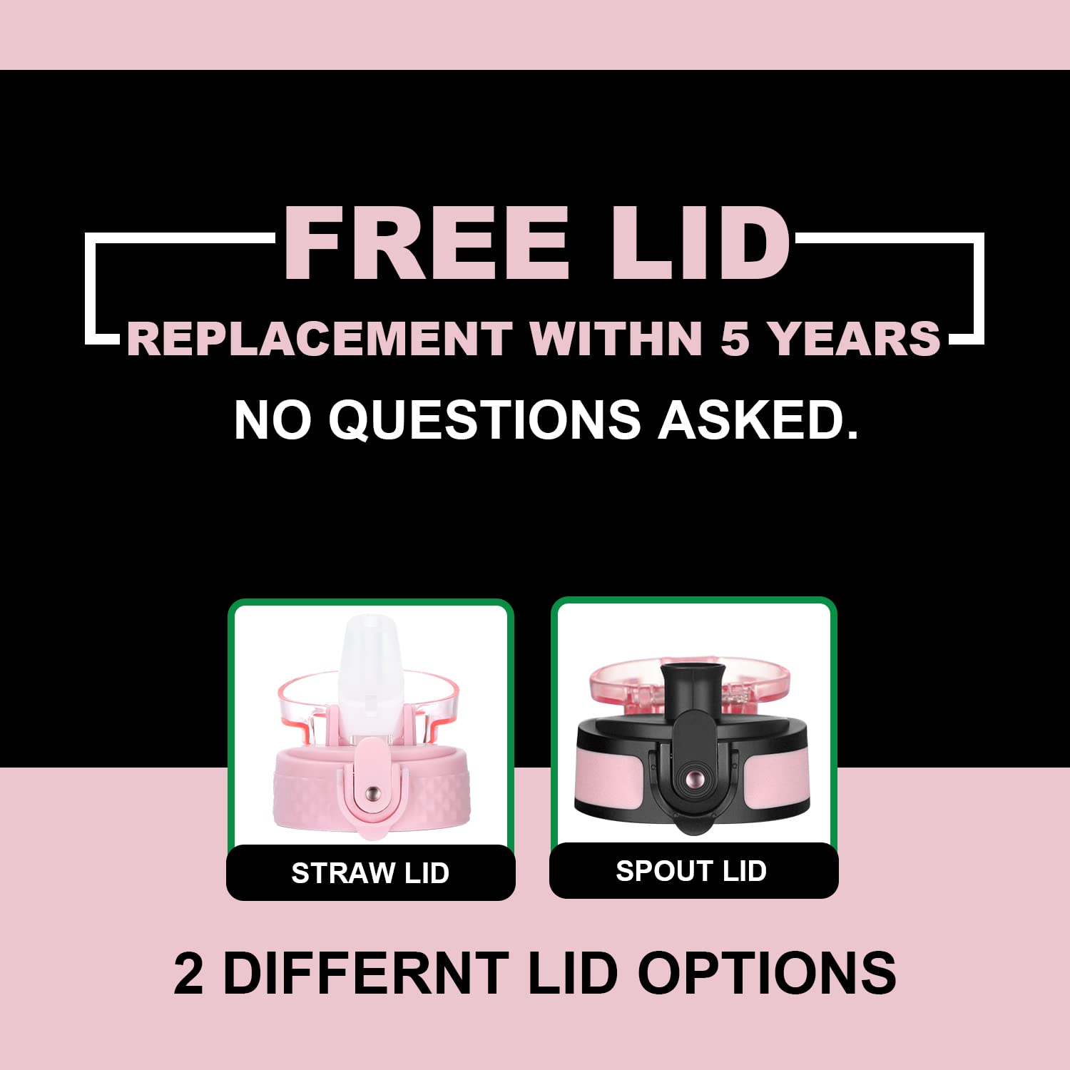 Oldley Water Bottle With Straw & Chug Lid For Kids Girls Child, 15 Oz Leak-Proof Bpa-Free Motivational Water Bottles With Time M