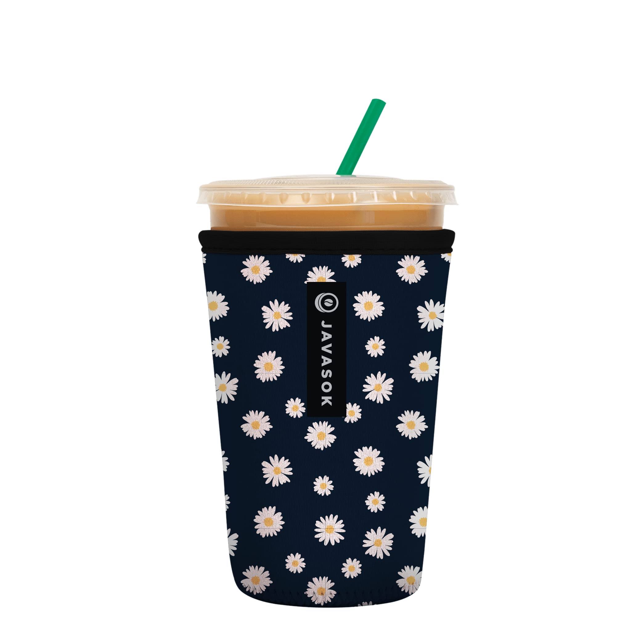 Sok It Java Sok Iced Coffee & Cold Soda Insulated Neoprene Cup Sleeve (Daisy Chain, Medium: 22-28Oz)
