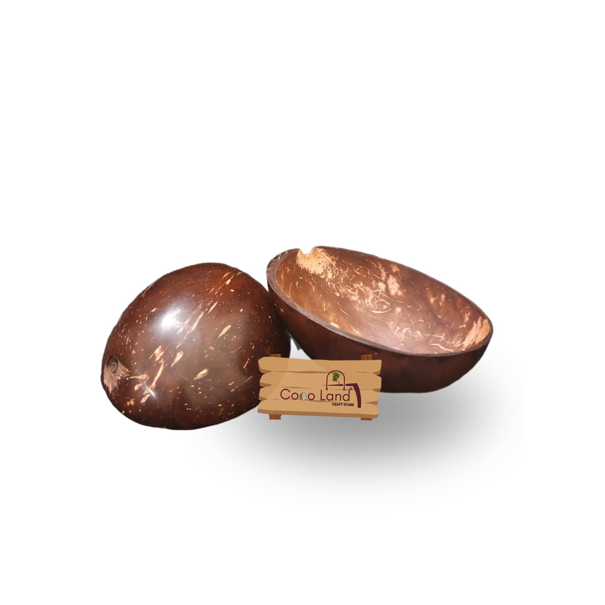 Coco Land Coconut Shell Pickle Pot (Small Size Pack Of 2) 100 Ml |Coconut Oil Polished Decorative Pots, Chutney,Sausage,Smoothie