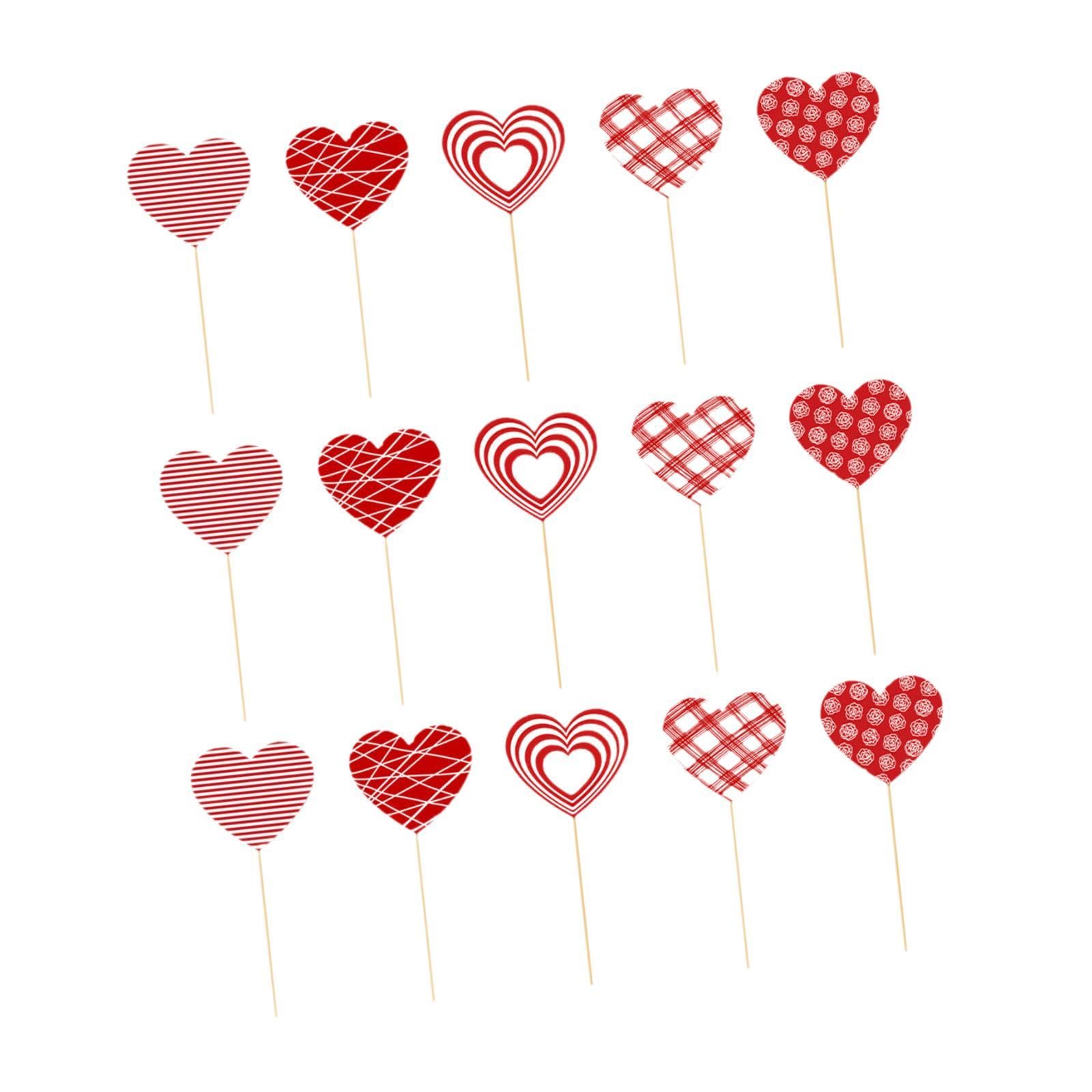 HEAVENGLOW 15 Pieces Valentines Centerpiece Sticks for Table Centerpieces Wedding Home B