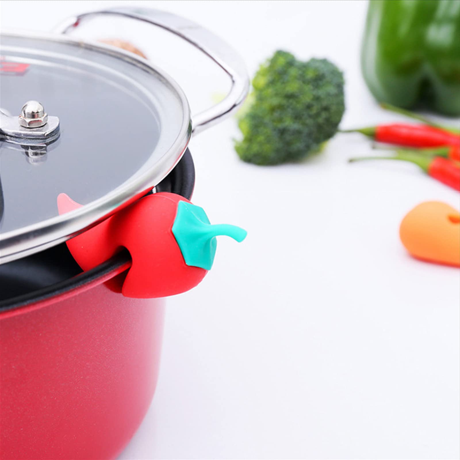 3 Pack Pot Lid Lifter Silicone Spill Proof Lid Lifter Splash-Proof Steam Release Pan Pot Lid Lifter Kitchen Tool Decoration Pot