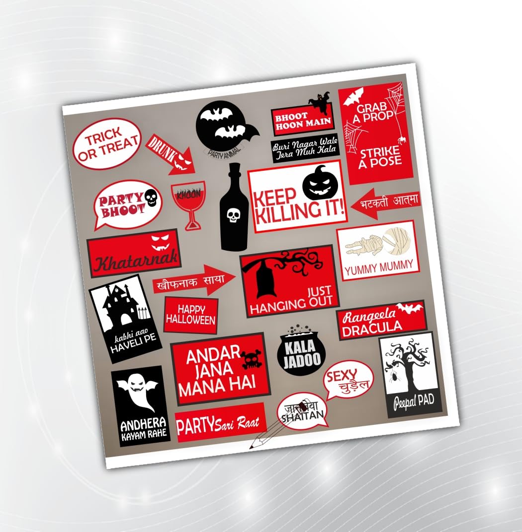 PartyStuff Halloween Theme Props  Halloween Party Props (25 Cards)