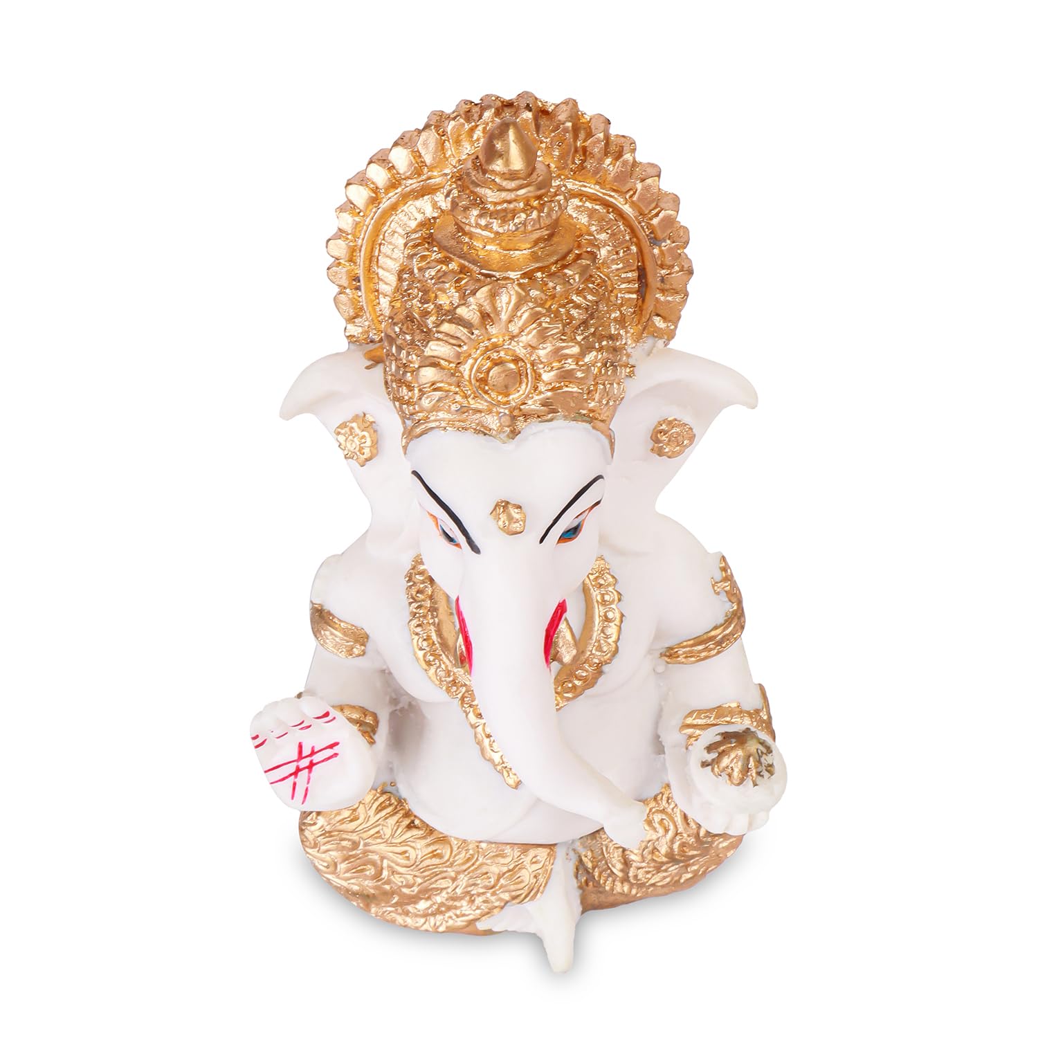 Neonest Elegant Gold-Plated Ganesha Idol For Home And Office | Hindu God Ganesh Murti For Pooja Room, Mandir & Gift | Decorative