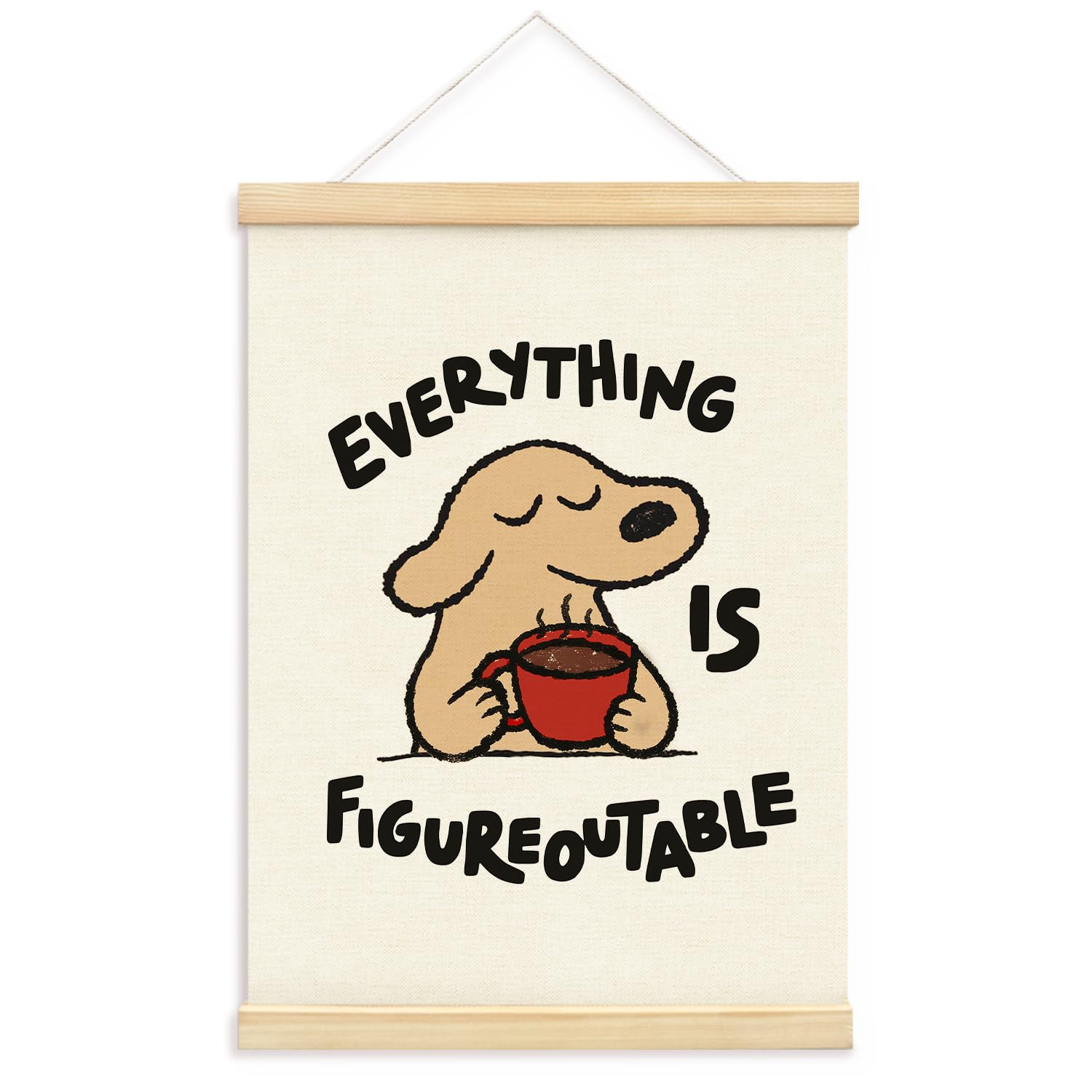 Yzsla Funny Everything Is Figureoutable Inspirational Wall Decor, Office Motivational Wall Decor, Motivational Classroom Hanging