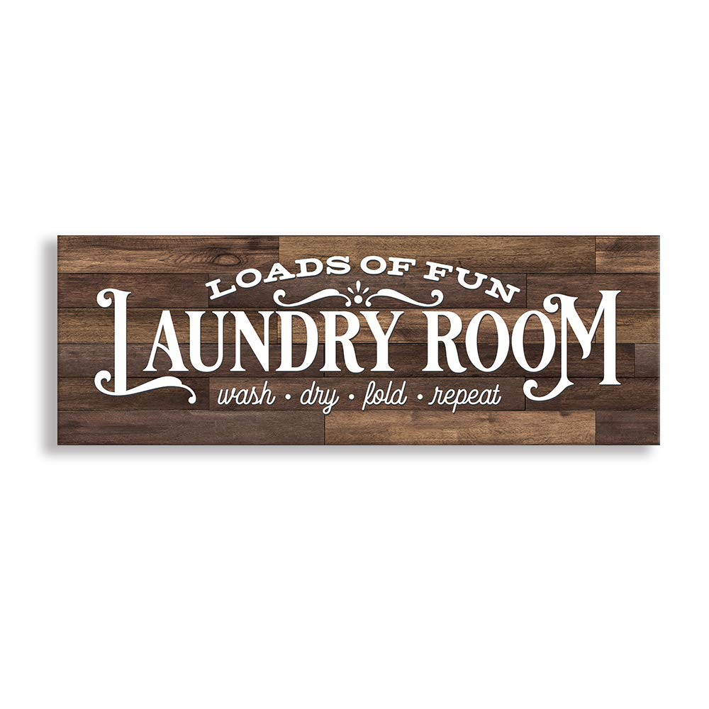Vintage Laundry Room Canvas Wall Art  Laundry Schedule Funny Rules Prints Signs Framed  Bathroom Laundry Room Decor (8 X 24 Inch