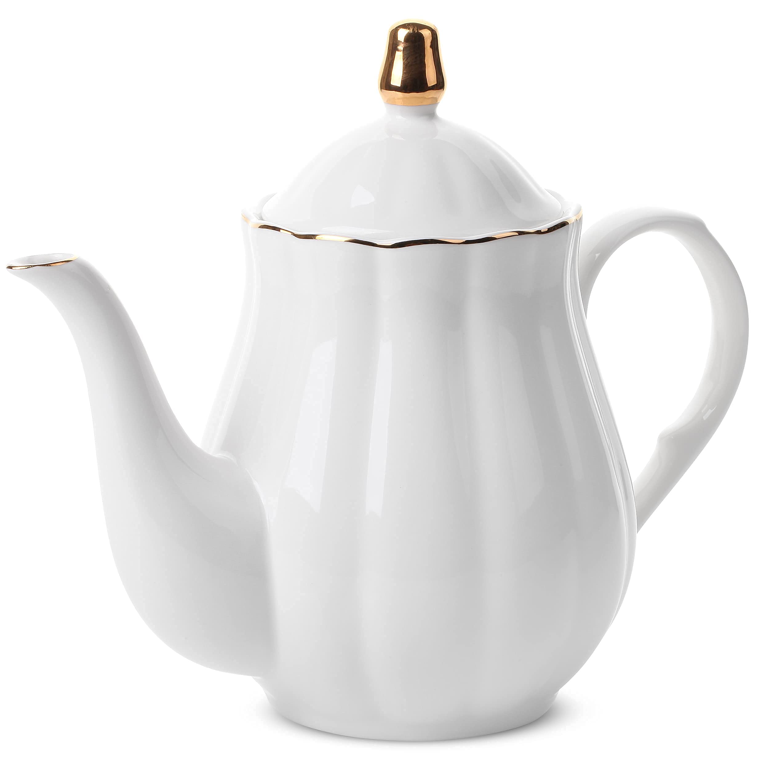 Btat- Porcelain Tea Pot With Stainless Steel Infuser, 32 Oz, Tea Pot Ceramic Teapot, Teapots Ceramic Tea Pot With Removable Stai