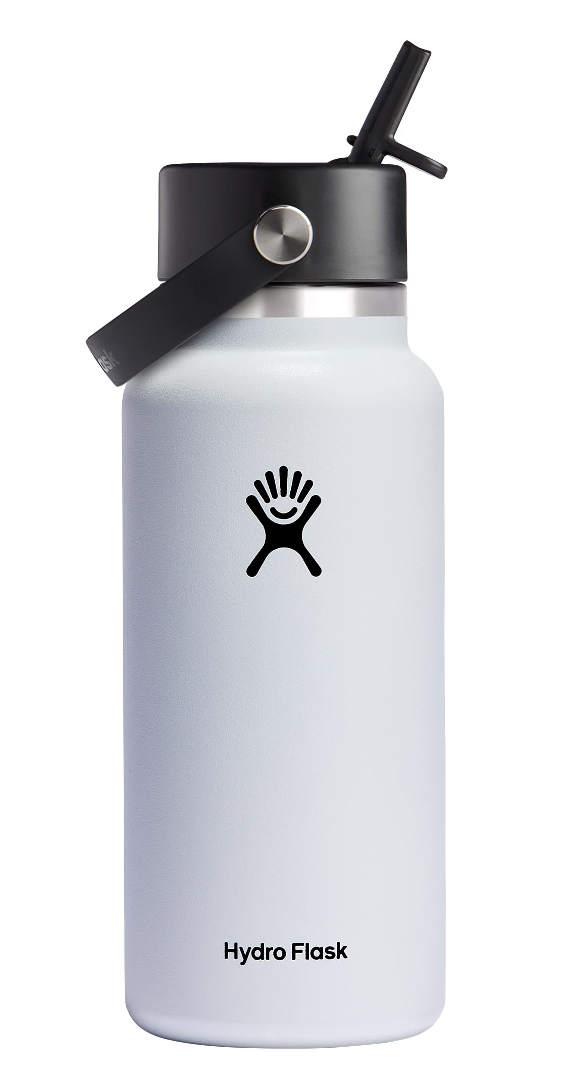 Hydro Flask 32 Oz Wide Flex Straw Cap White, Dishwasher Safe, Leakproof