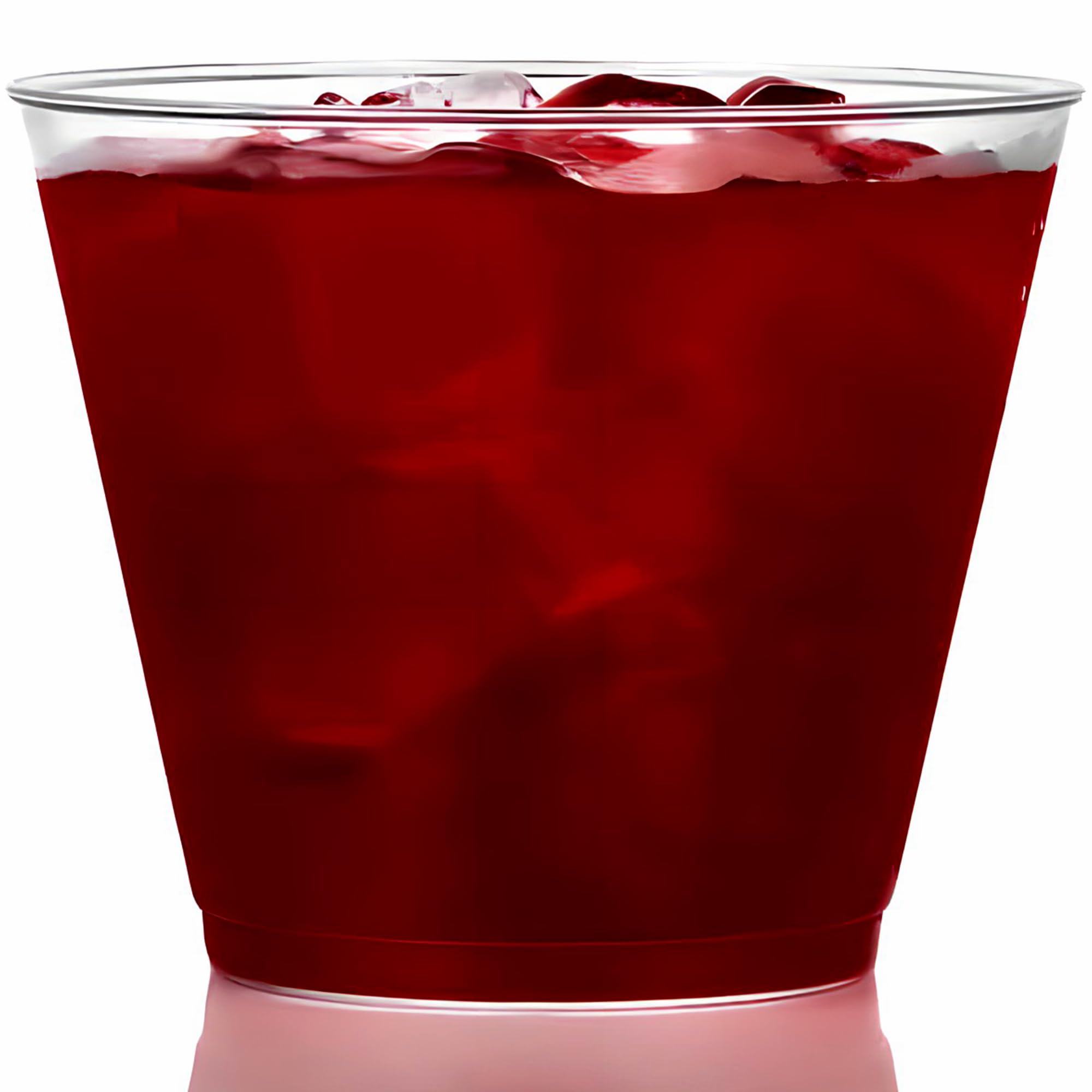 Hard Plastic Tumblers 9 Oz. Party Cups/Old Fashioned Glass, 50 Count Drinking Glasses, Crystal Clear