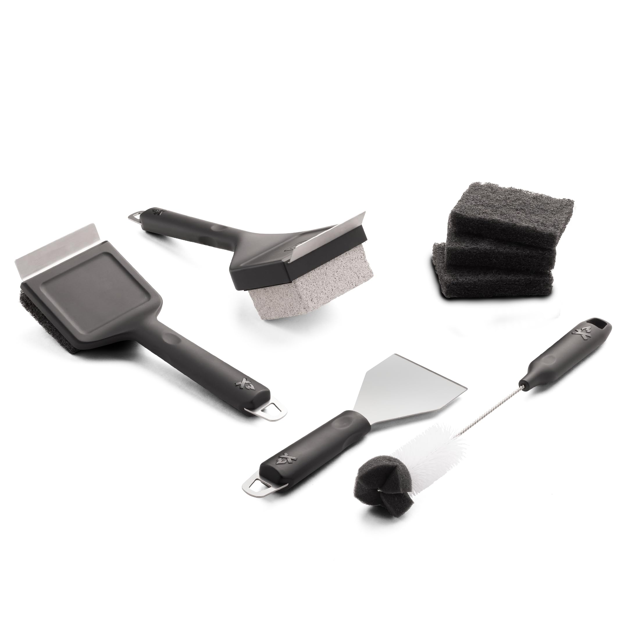Camp Chef Griddle Cleaning Kit - Flat-Top Griddle Accessories Includes Scraper, 4 Scouring Pads, Pumice Stone & Grease Chute Bru