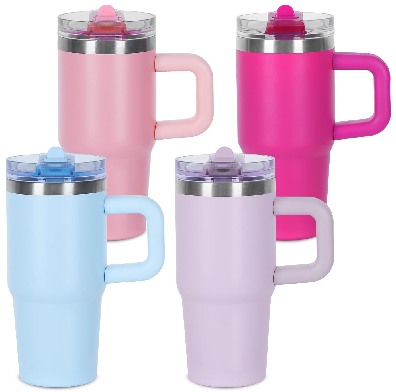 14 oz Tumbler for kids with Detachable Flip Straw Lid & handle, 100% Leak Proof 14 oz mini cup, Stainless Steel Vacuum Insulated