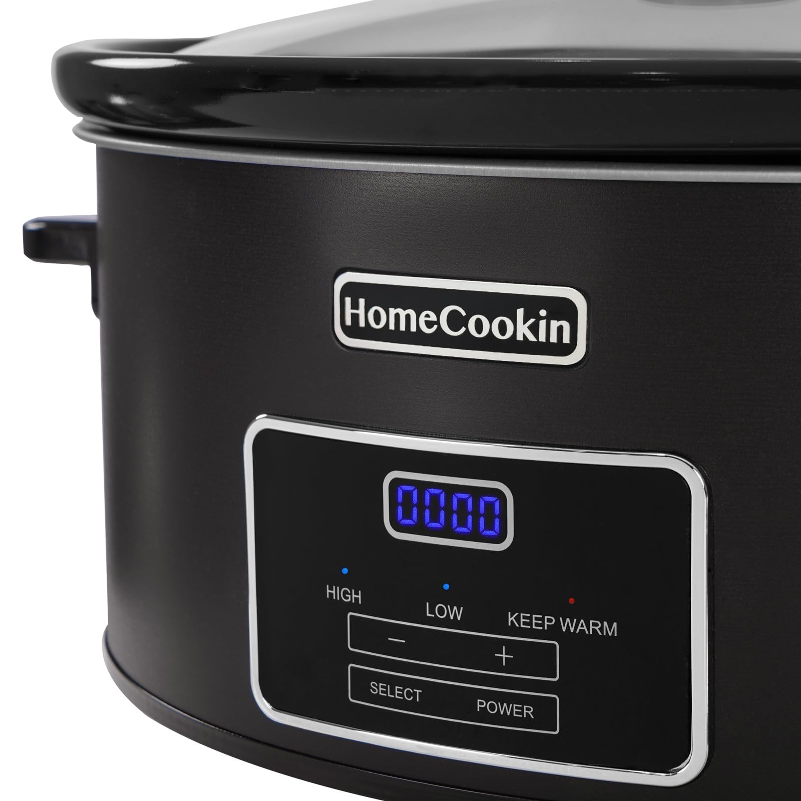 HOMECOOKIN 6 Quart Programmable Slow Cooker, Kitchen Appliances, Perfect Kitchen Small Appliance for Family Dinners, Black Stain