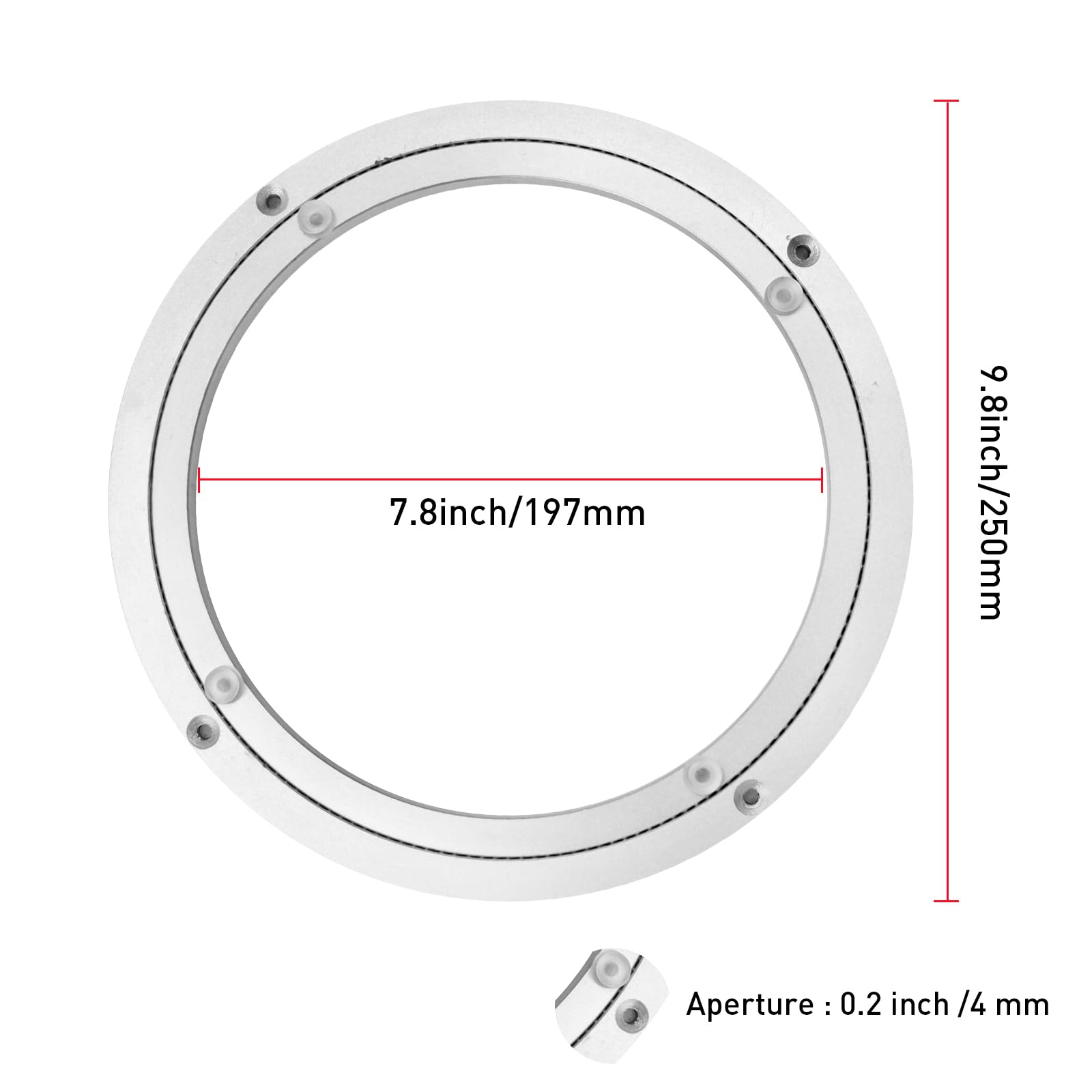 Tambee 10 Inch Lazy Susan Hardware Heavy Duty Metal Rotating Hardware Turntable Bearing Ring Lazy Susan Bearing Lazy Susan Parts