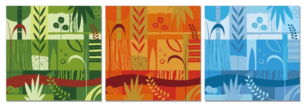 Go Hooked Mdf Wall Painting/Hanging Art/Home Decor (28 Cm X 9 Cm X 28 Cm, 3 Frames, Mdf3Sa-8583)