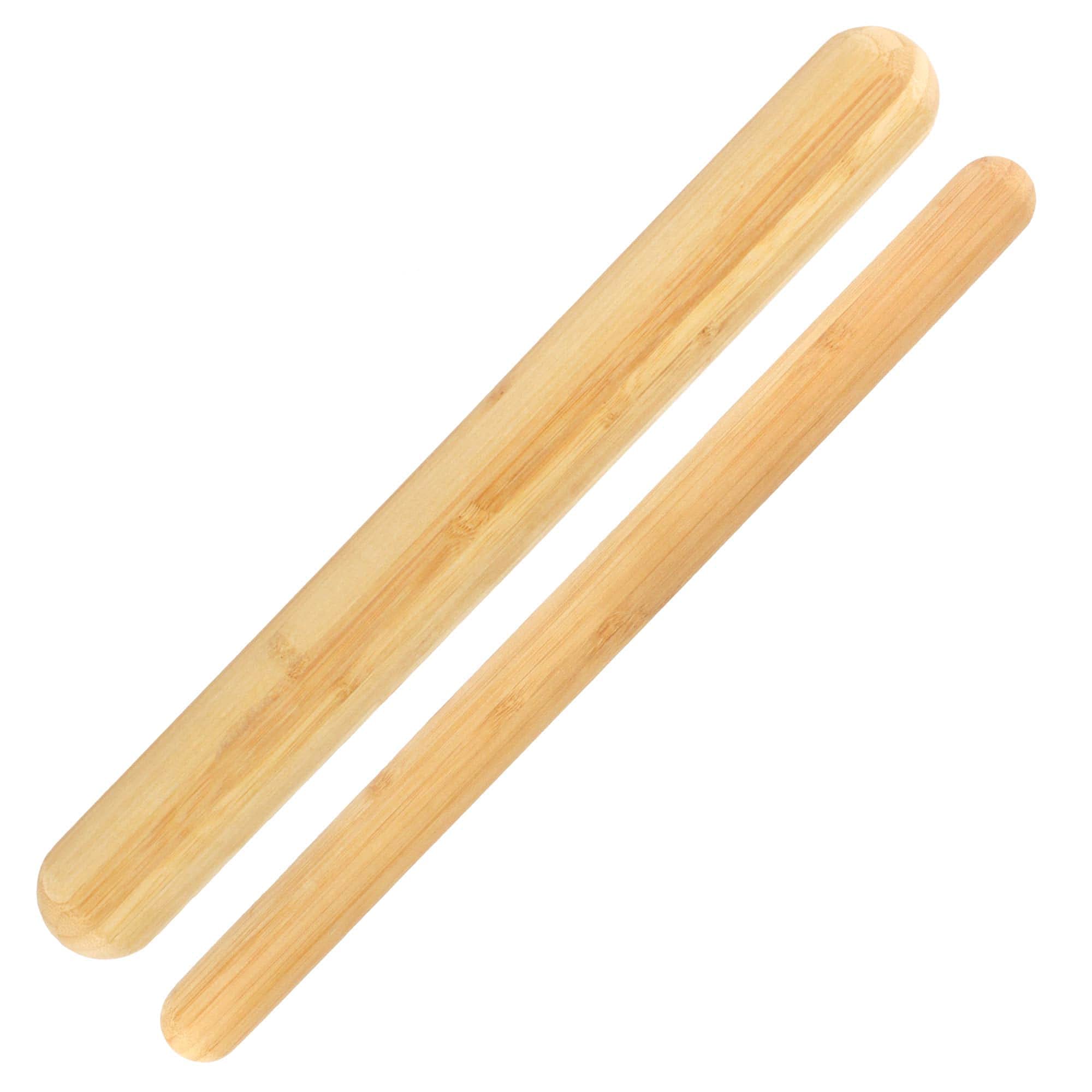 Bamboo French Style Rolling Pin Assortment - 1 Thick/1 Thin W/Rounded Ends - 1 Each