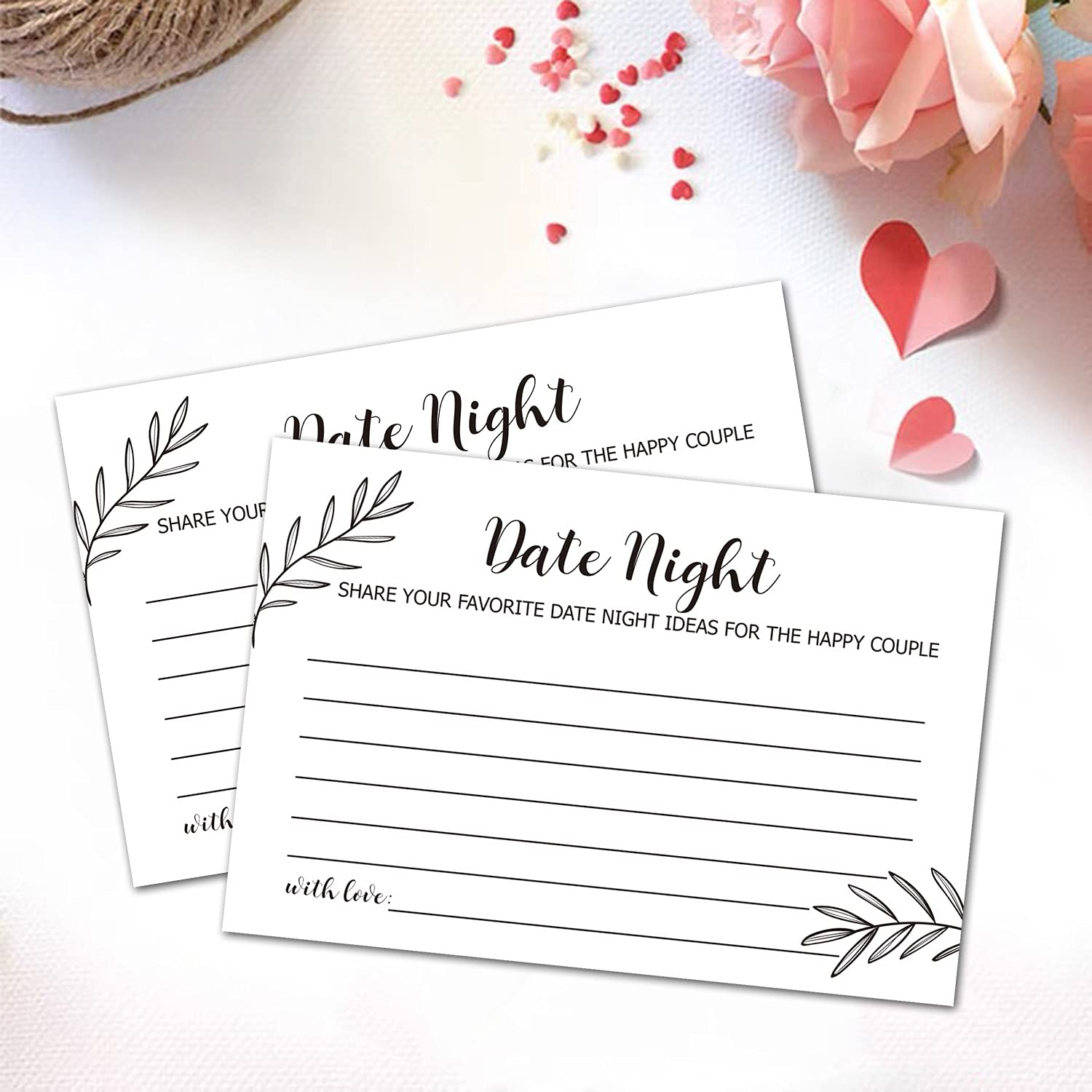 None Brand, Date Night Ideas Cards, 50 Cards, Perfect For The Bride And Groom, Husband, Wife, Boyfriend, Girlfriend, Anniversary