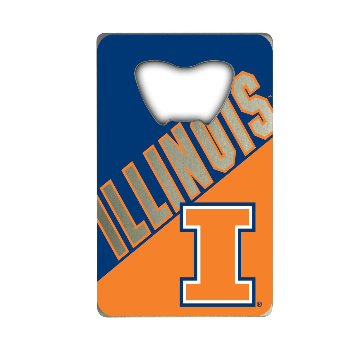 FANMATS 62576 Illinois Illini Credit Card Style Bottle Opener - 2    x 3.25
