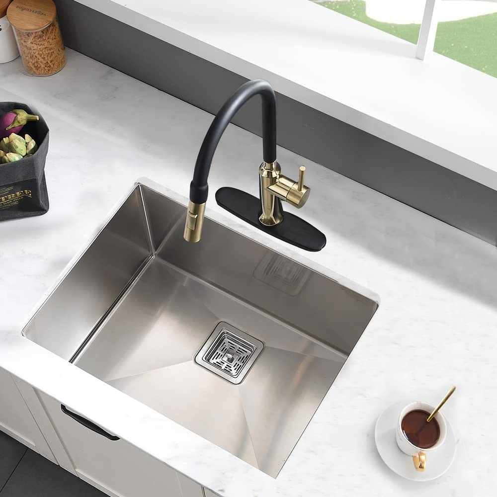 Boomhoze Undermount Laundry Sink, 23 X 19 X 12 Inch Stainless Steel Undermount Utility Sink Deep Laundry Room Sink 16 Gauge Sing