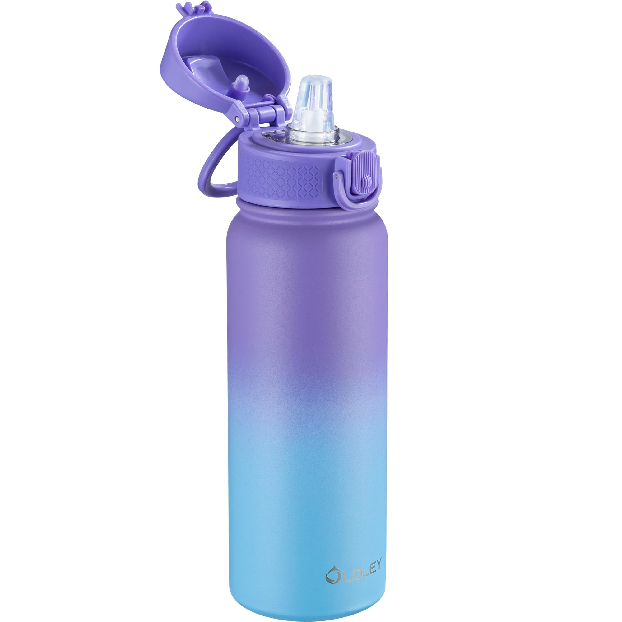 OLDLEY 20 Oz Insulated Stainless Steel Water Bottle For Kids, With Straws Leak-proof, Kids Water Bottles For School Boys Girls,C