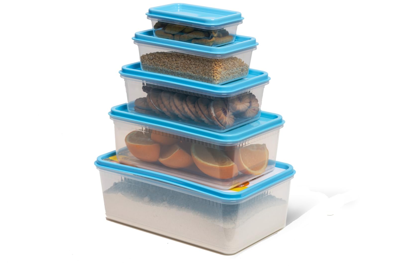 Unica Plastic Food Storage Container With Air Resistant Lid, Nestable & Stackable Storage Container, NonToxic, BpaFree, Microw