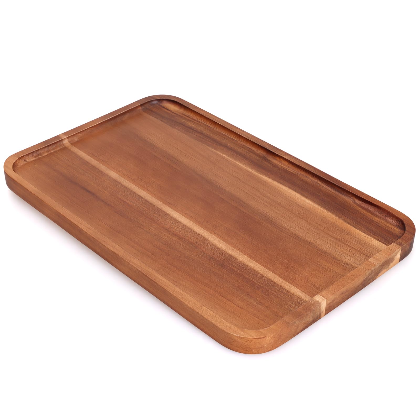 16'' X 10'' Rectangle Large Serving Trays Wooden Charcuterie Boards Rectangular Serving Platters For Cookie, Snack, Appetizer, D