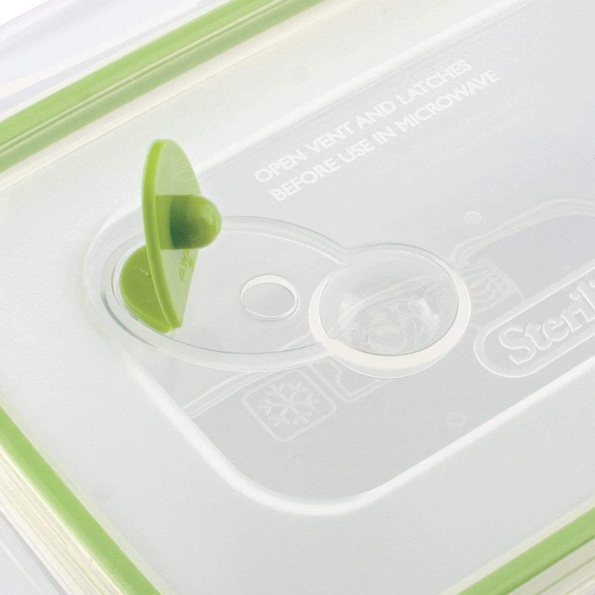 Sterilite Ultra Seal Food Storage Container, 3.1 Cup, Clear Green with See Through Lid & New Leaf Accents, Model 0311