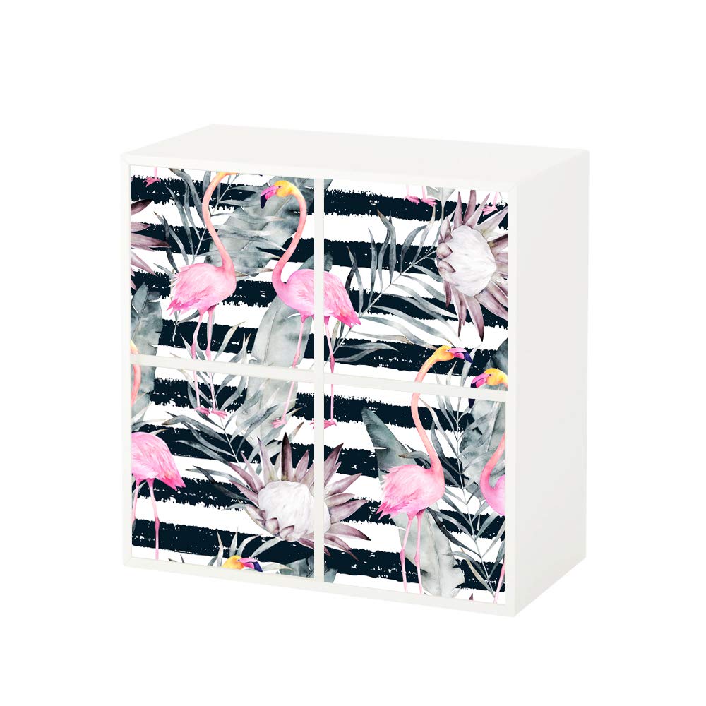 Self-Adhesive Dresser Sticker, Peel And Stick Furniture Skin, Removable Shelf Unit Decals Sticker (008, Expedit/Kallax)