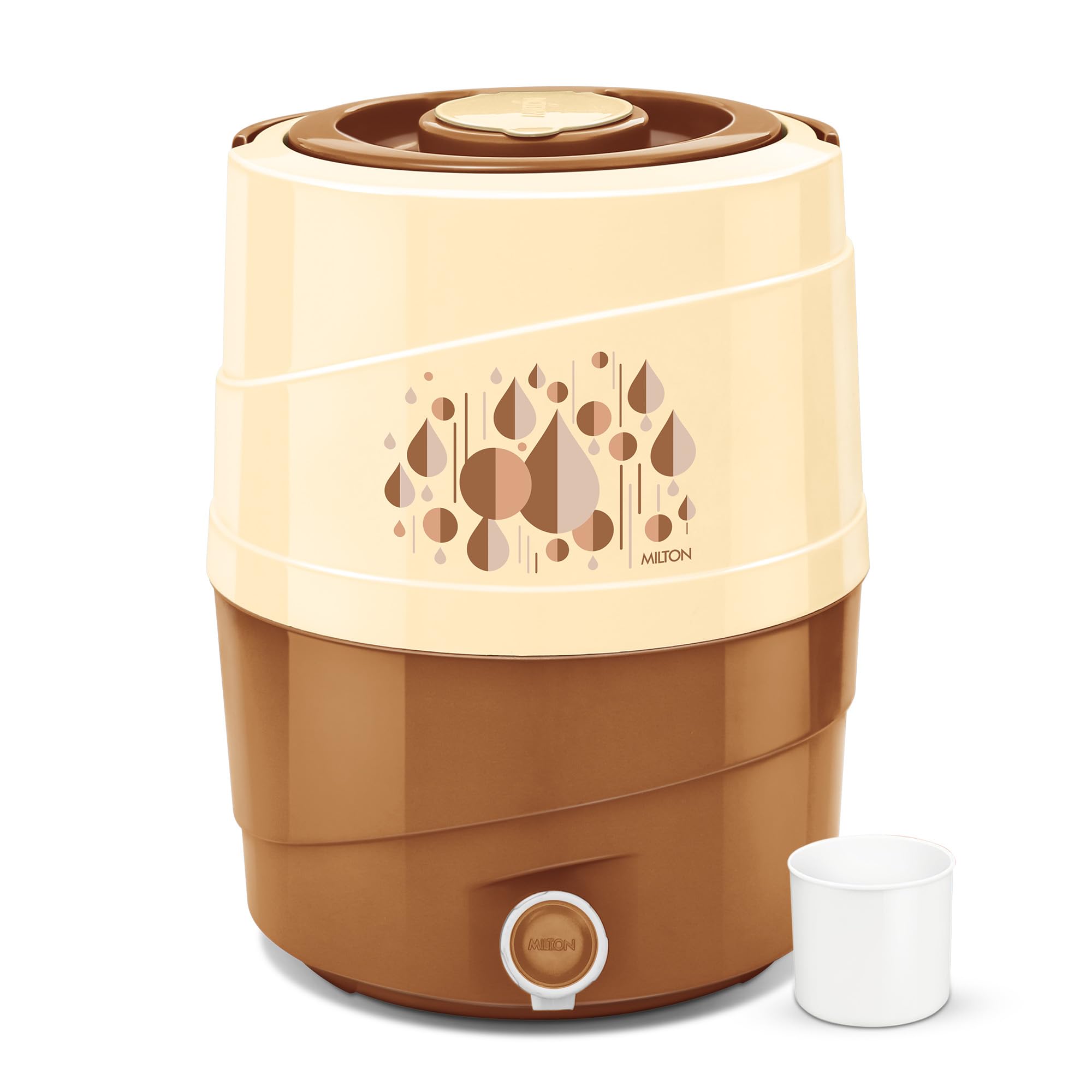 Milton Kool Rover 22 Insulated Plastic Water Jug, 19 Litres, Brown | Bpa Free, Food Grad, Leak Proof & Easy To Carry With Sturdy